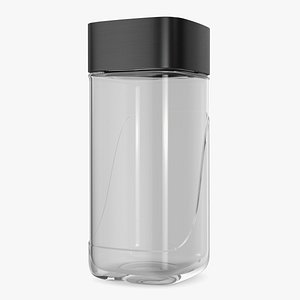 3D Glass Coffee Jar 200g Empty