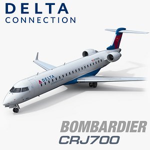 3D bombardier crj700 delta connection model