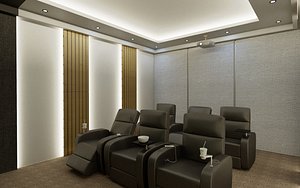 3D room home theater realistic