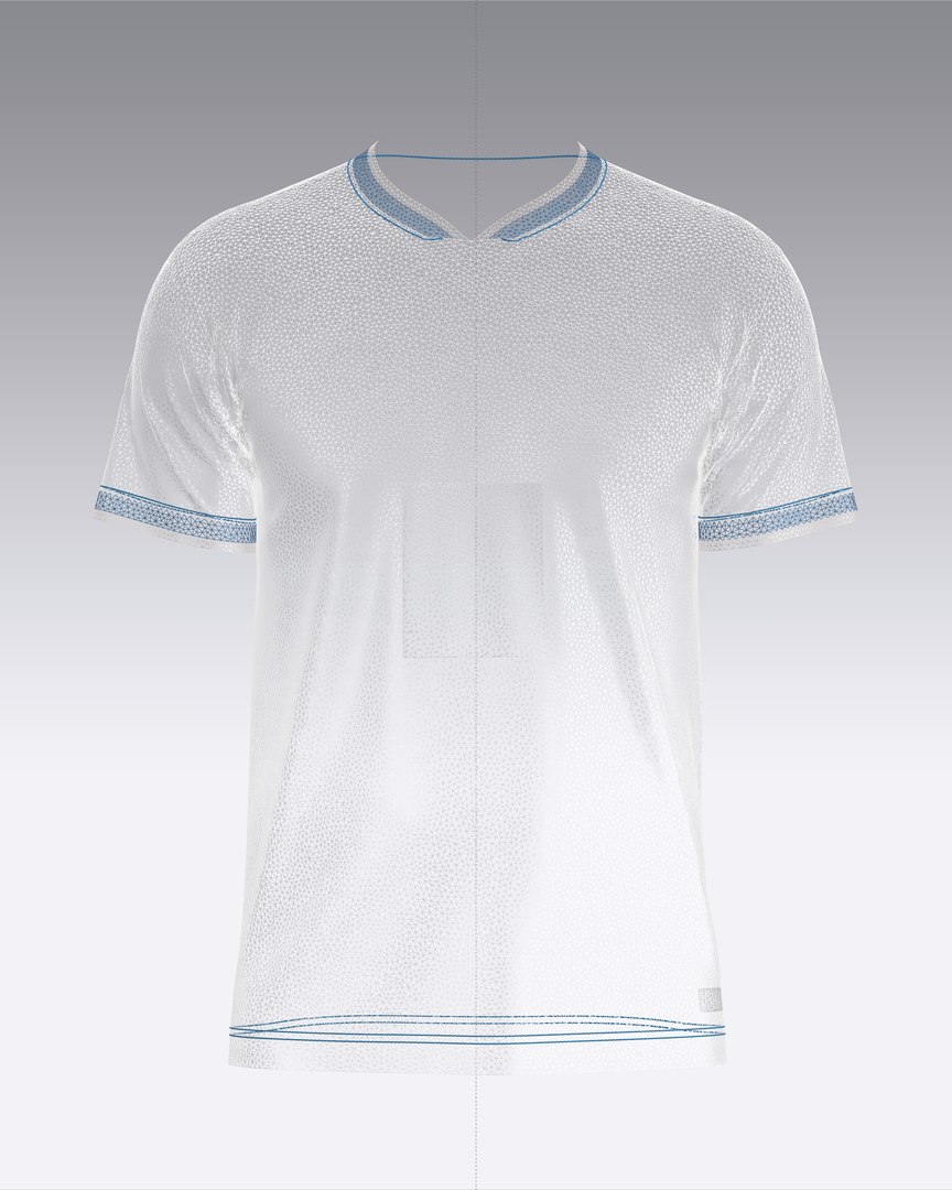 Soccer Blue And White Stripe Jersey Player06 3D Model TurboSquid 1993098