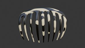 3D model CurvedHairComb 