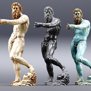 3D Neptune sculpture