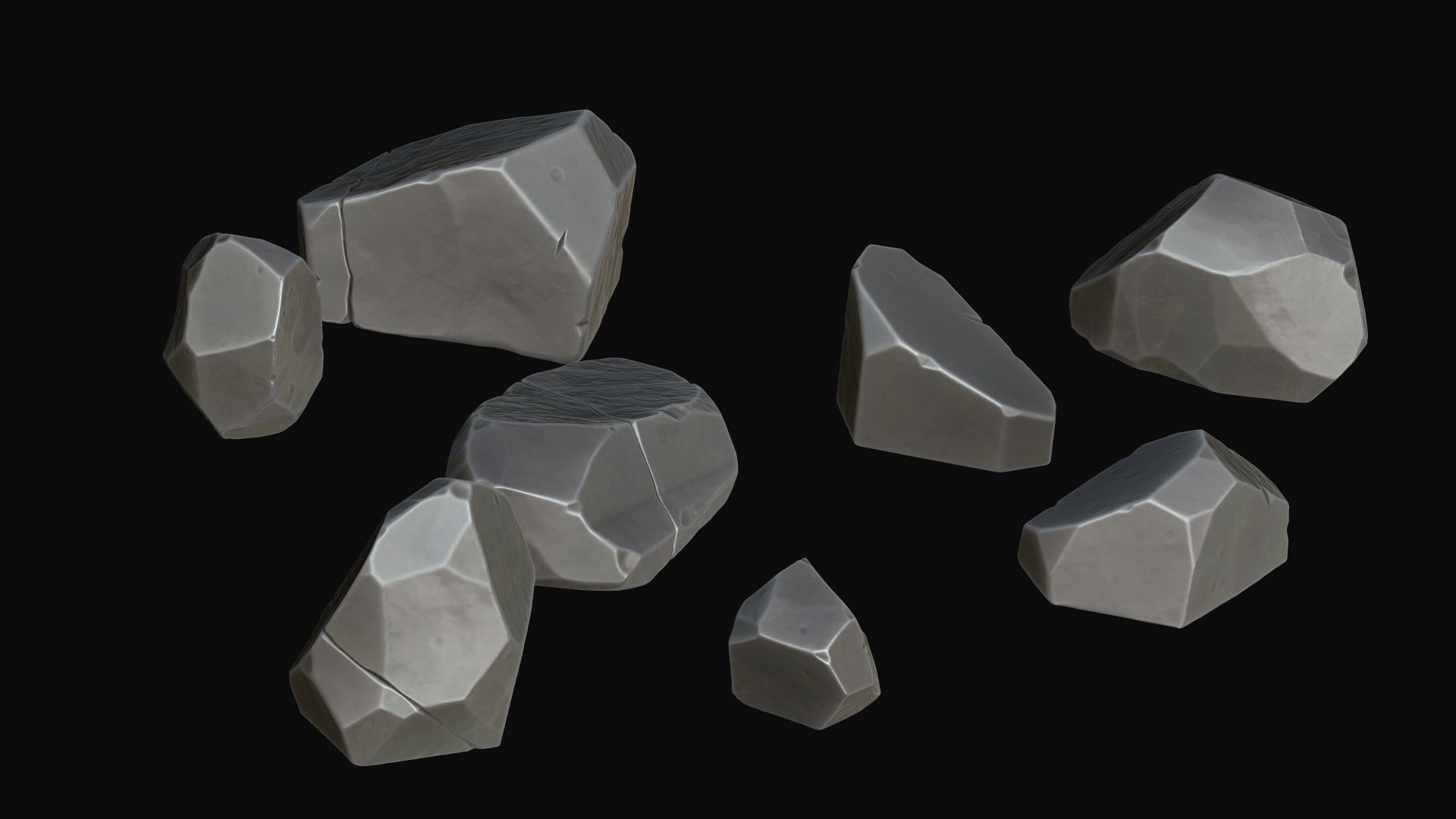 3D Stylized Rock - TurboSquid 1803020