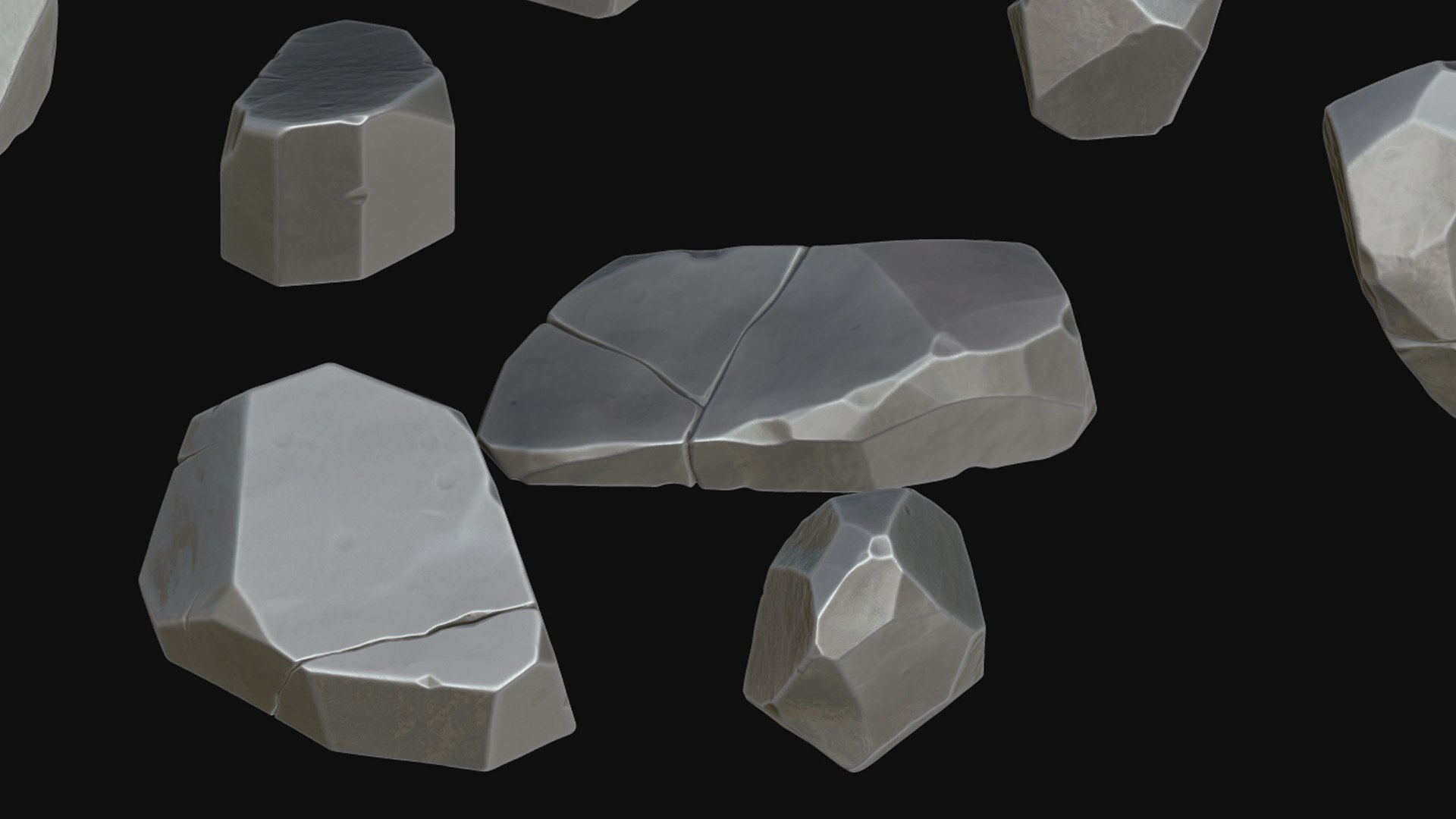 3D Stylized Rock - TurboSquid 1803020