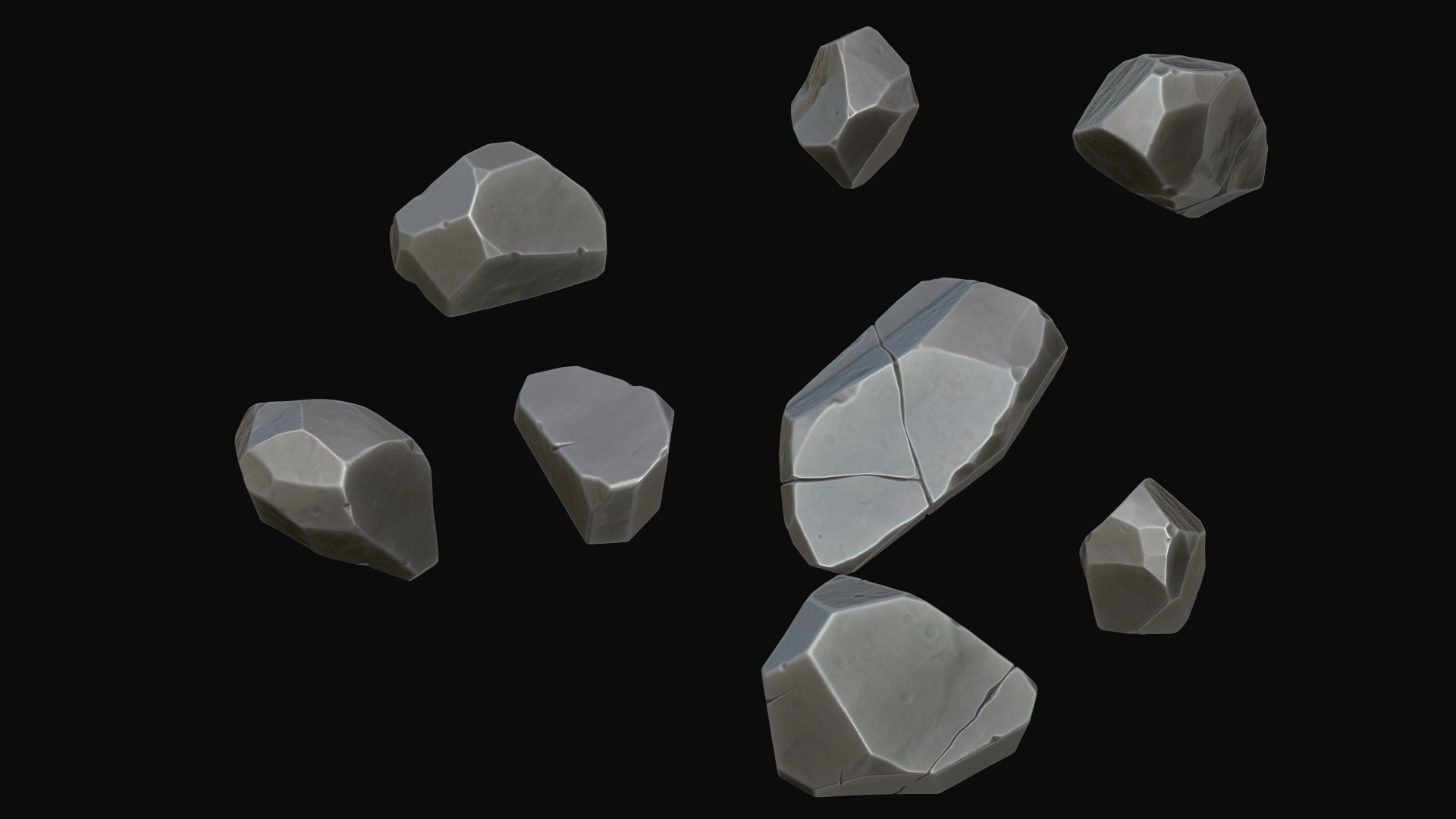 3D Stylized Rock - TurboSquid 1803020