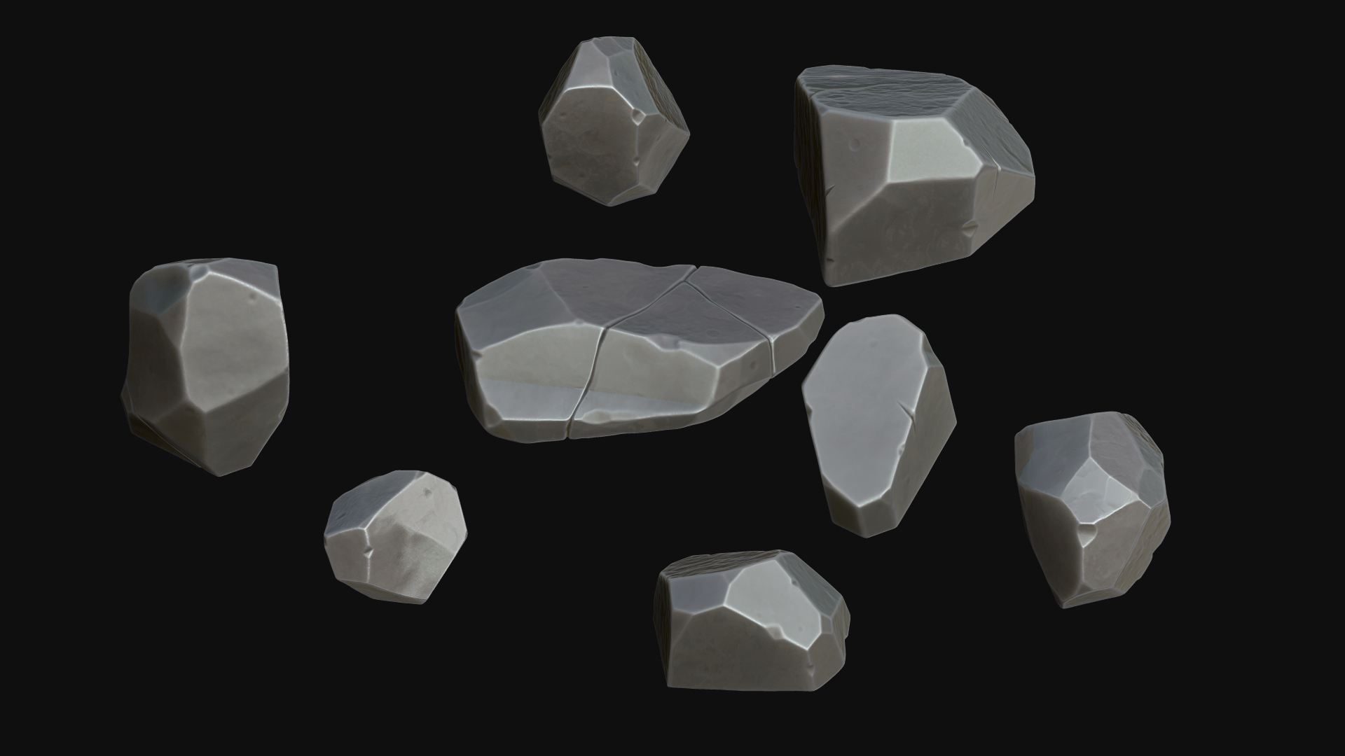 3D stylized rock - TurboSquid 1803020