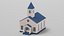 Low Poly Cartoon Worship Building