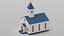 Low Poly Cartoon Worship Building