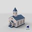 Low Poly Cartoon Worship Building
