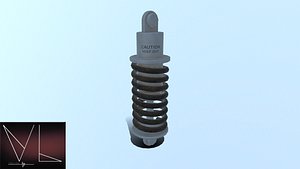 shock absorber old 3D model