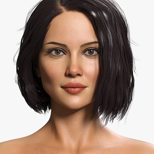3D Realistic Nude Girl Detailed Rigged Model - Hazel