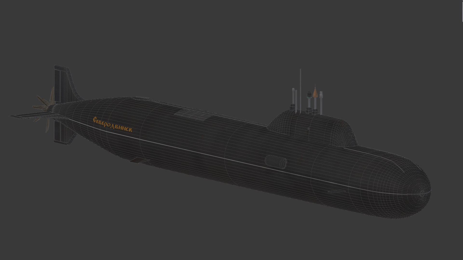 Yasen Class Submarine 3ds