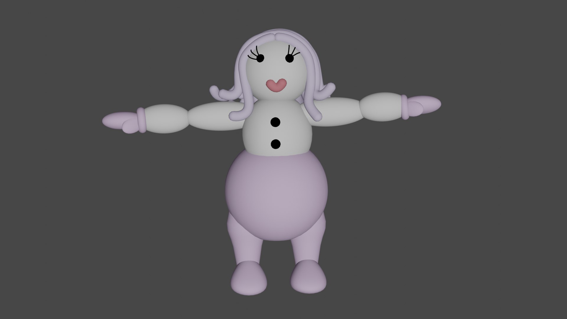 3D Snow Snowgirl Girl Model - TurboSquid 1646941