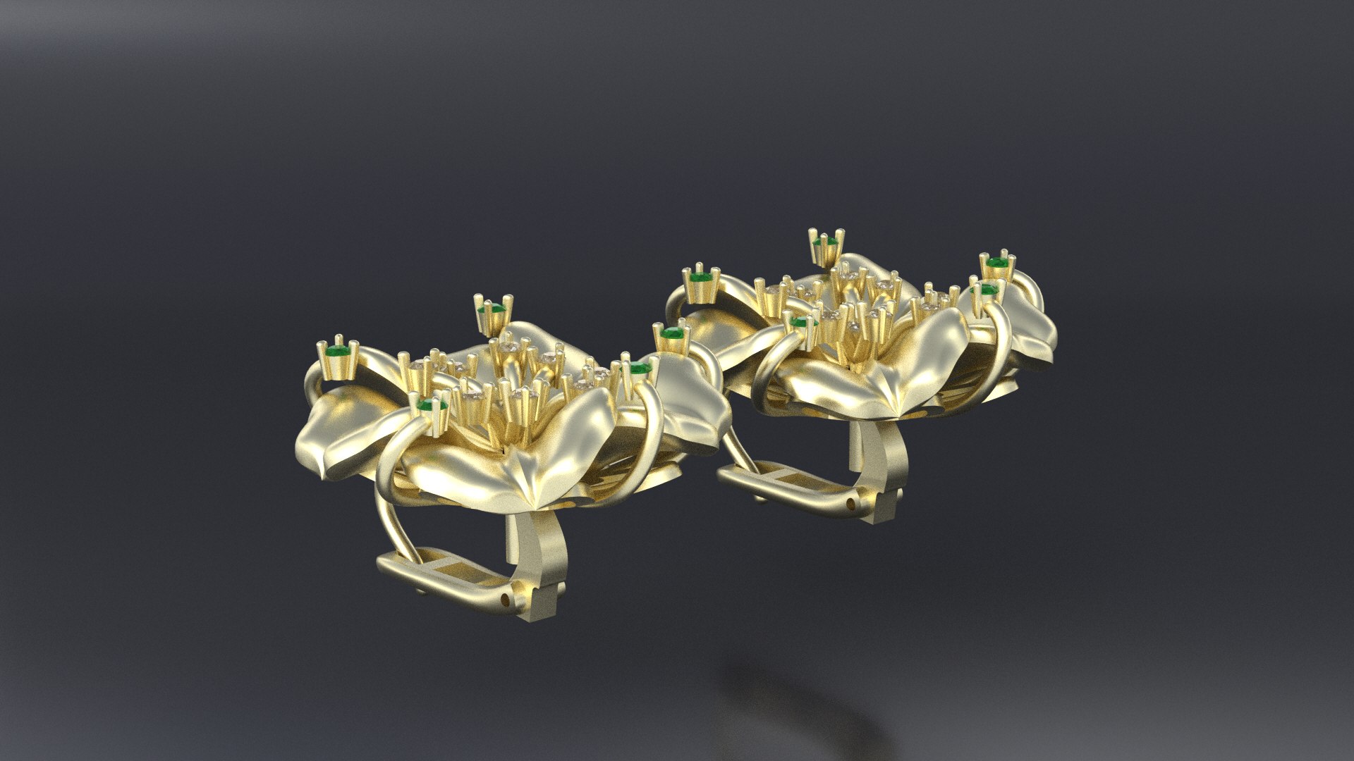 3D Designer Earring With Transform-flower For Cnc Or 3D Print Model ...