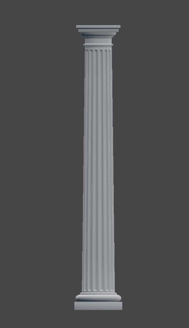 3d Doric Order Column Model