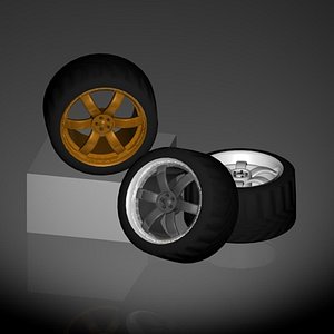 racing wheel 3d c4d
