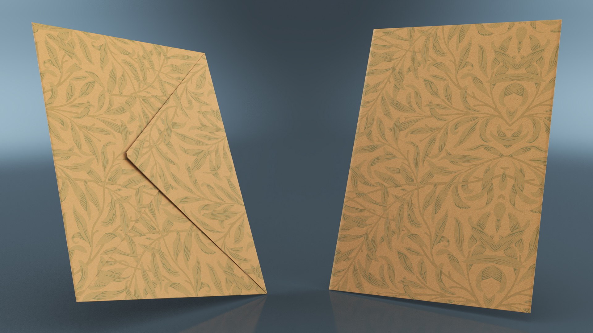 Standard Envelope With Floral Pattern 3D Model - TurboSquid 2410921