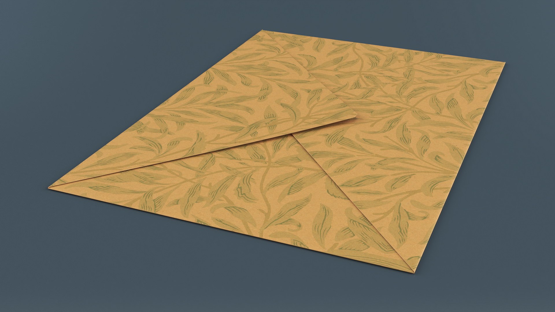 Standard Envelope With Floral Pattern 3D Model - TurboSquid 2410921