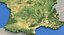 Mappa topografica della Francia