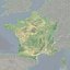 Mappa topografica della Francia