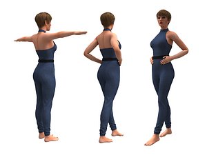 3D realistic female clothing jumpsuit