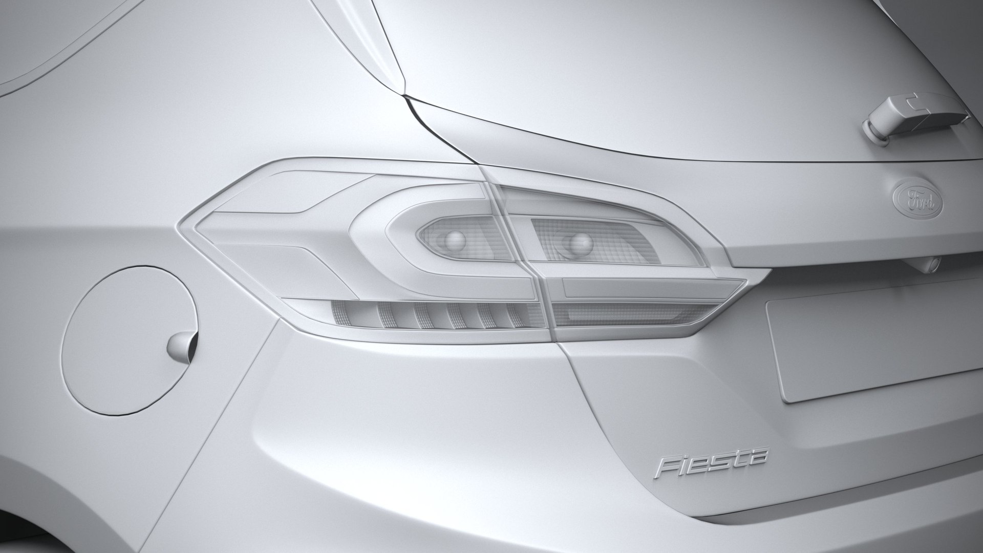 Prises d'air 3D Ford Fiesta ST autocollantes avec revêtement en résine -   France