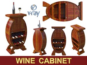 wonderful wine cabinet 3D model