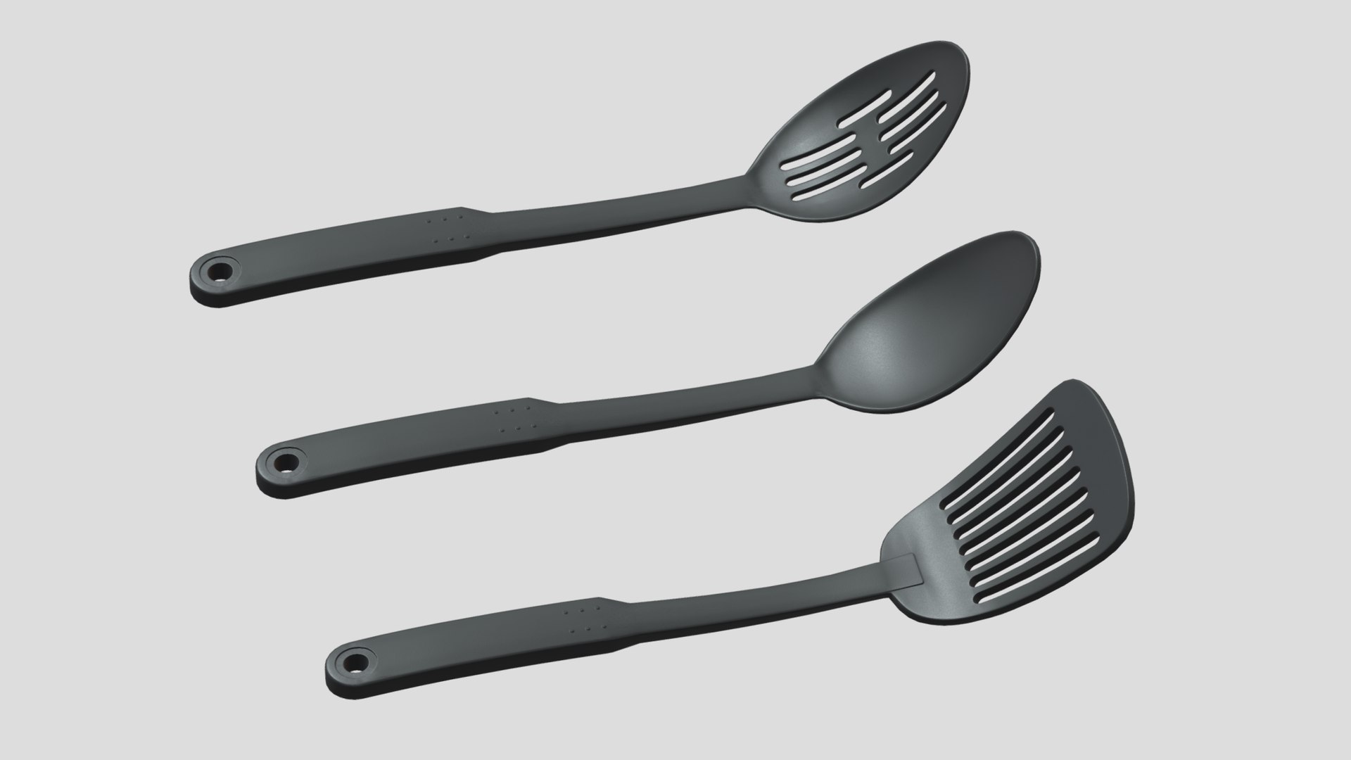 Slotted Spoon And Sotted Spatula Low Poly 3D Model - TurboSquid 2279291