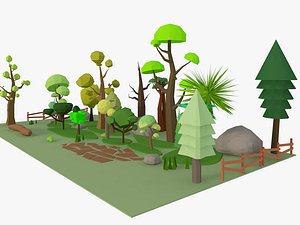 Cartoon Tree low poly
