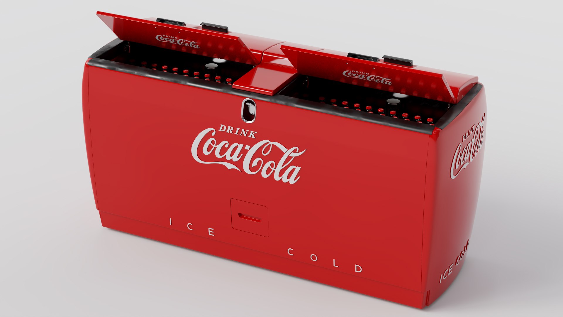 Double Cooler with Coca Cola Inside 3D model preview