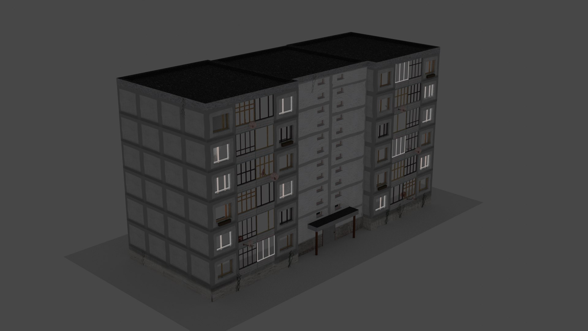 3D Block Flats Soviet Eastern - TurboSquid 1502912