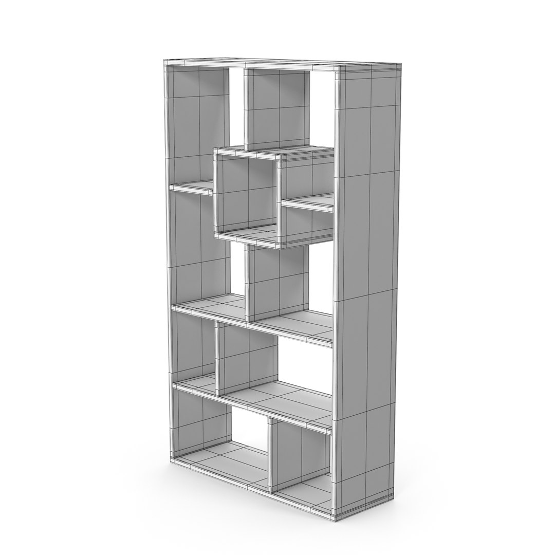 Wooden Bookcase 3D Model - TurboSquid 2057220