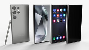 3D Samsung Galaxy s24 ultra all colors 2024