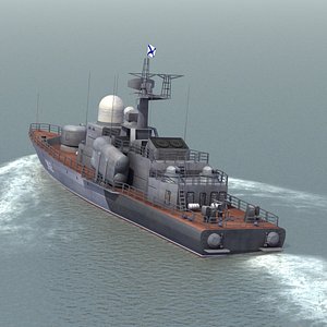 3d model project tarantul missile boat