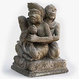 Monkey Family Statue