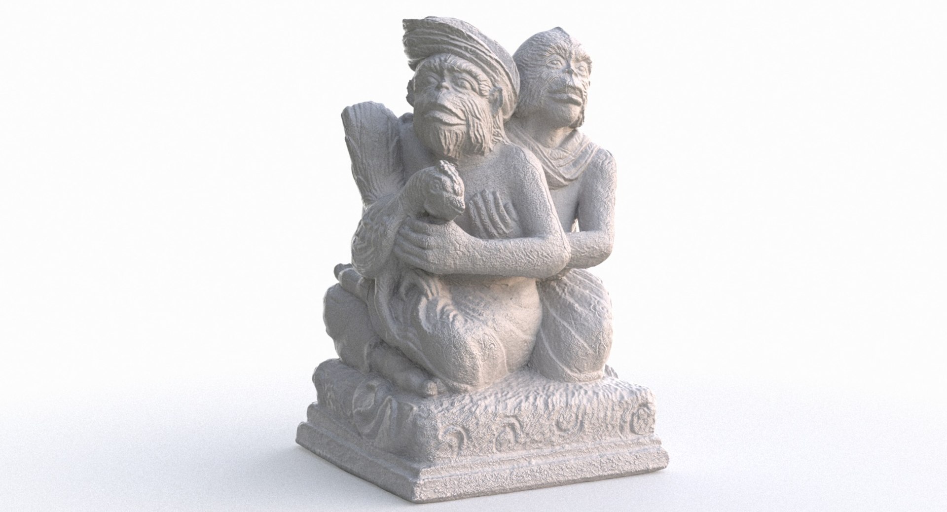 balinese monkey family statue model https://p.turbosquid.com/ts-thumb/vC/W7u7yP/ODxEU0a1/clay_01/jpg/1548856129/1920x1080/fit_q87/4070be99f7f37823dce01f34cdbfeaa4fc0a5168/clay_01.jpg