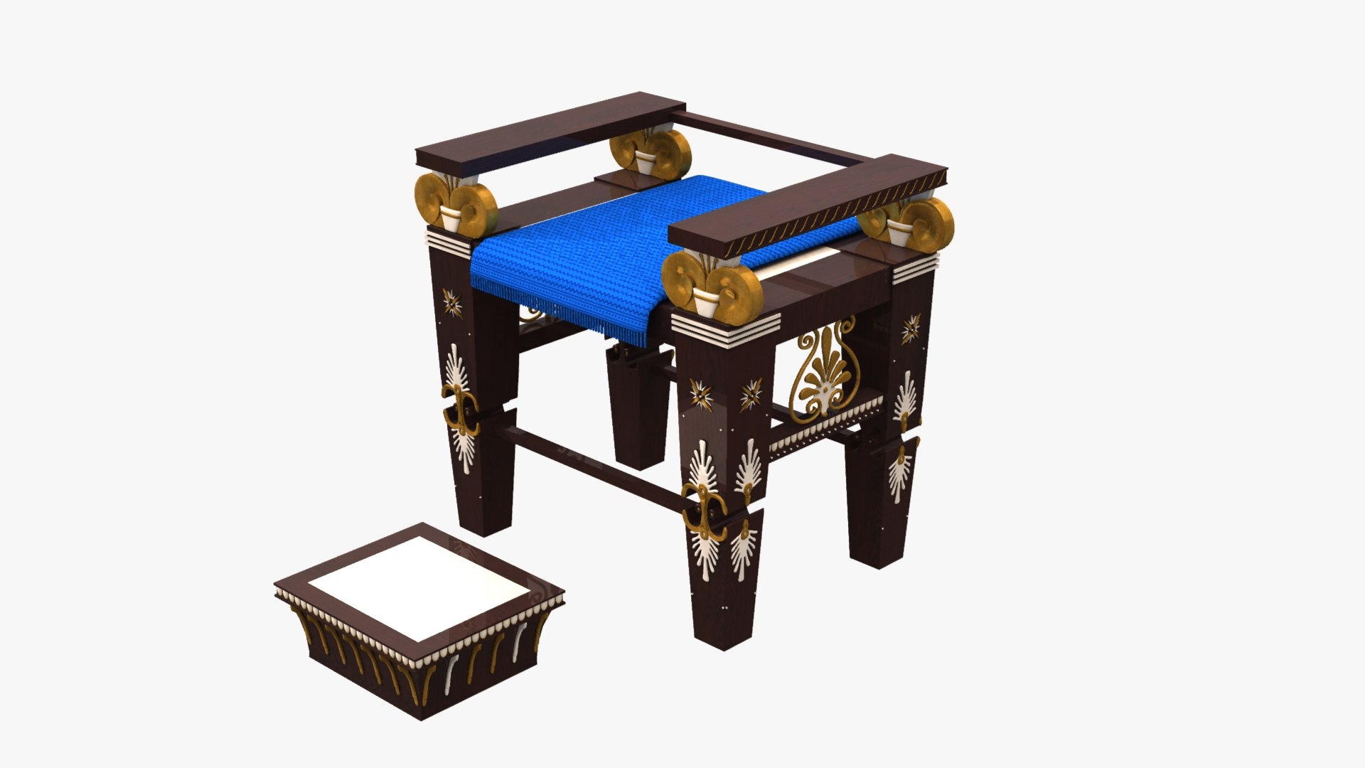 3D Ancient Greek Throne Poseidon B Model - TurboSquid 2079030