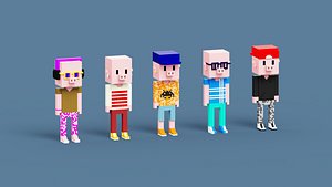 NFT Voxel Pig Characters