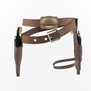 3d model holster cowboy guns