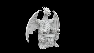 3D Dragon Throne 3D Print Model model