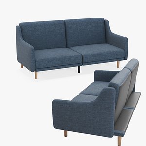 Flash Furniture Delphine Convertible Split Back Sofa 3D model