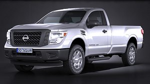 nissan titan single 3d model