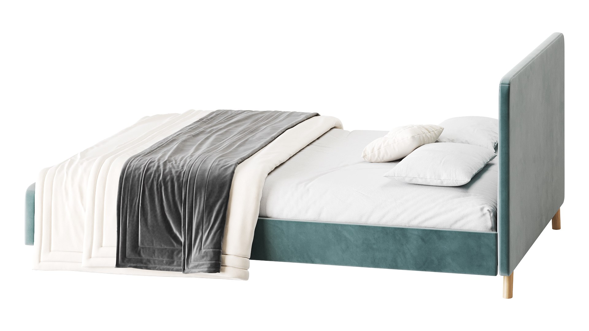 3D Emmerson Upholstered Low Rise Bed Frame - TurboSquid 2223695