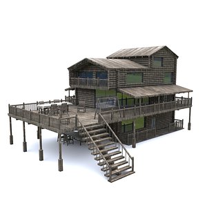 3D chalet house model