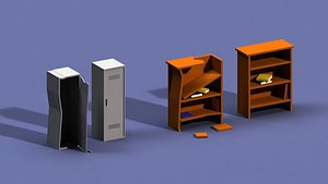 Post Apocalyptic Cupboard and Bookcase