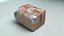 used cardboard box sent by courier Low-poly 3D model