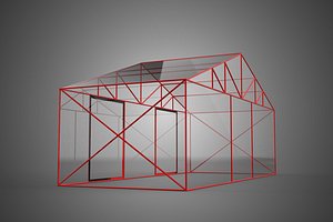 TRANSLUCENT GREENHOUSE HOTHOUSE GLASSHOUSE GARDEN FRAMEWORK FARM 3D model