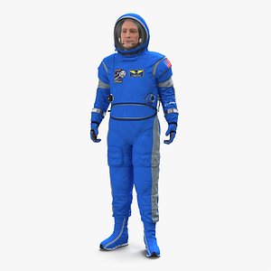 boeing spacesuit astronaut standing 3D