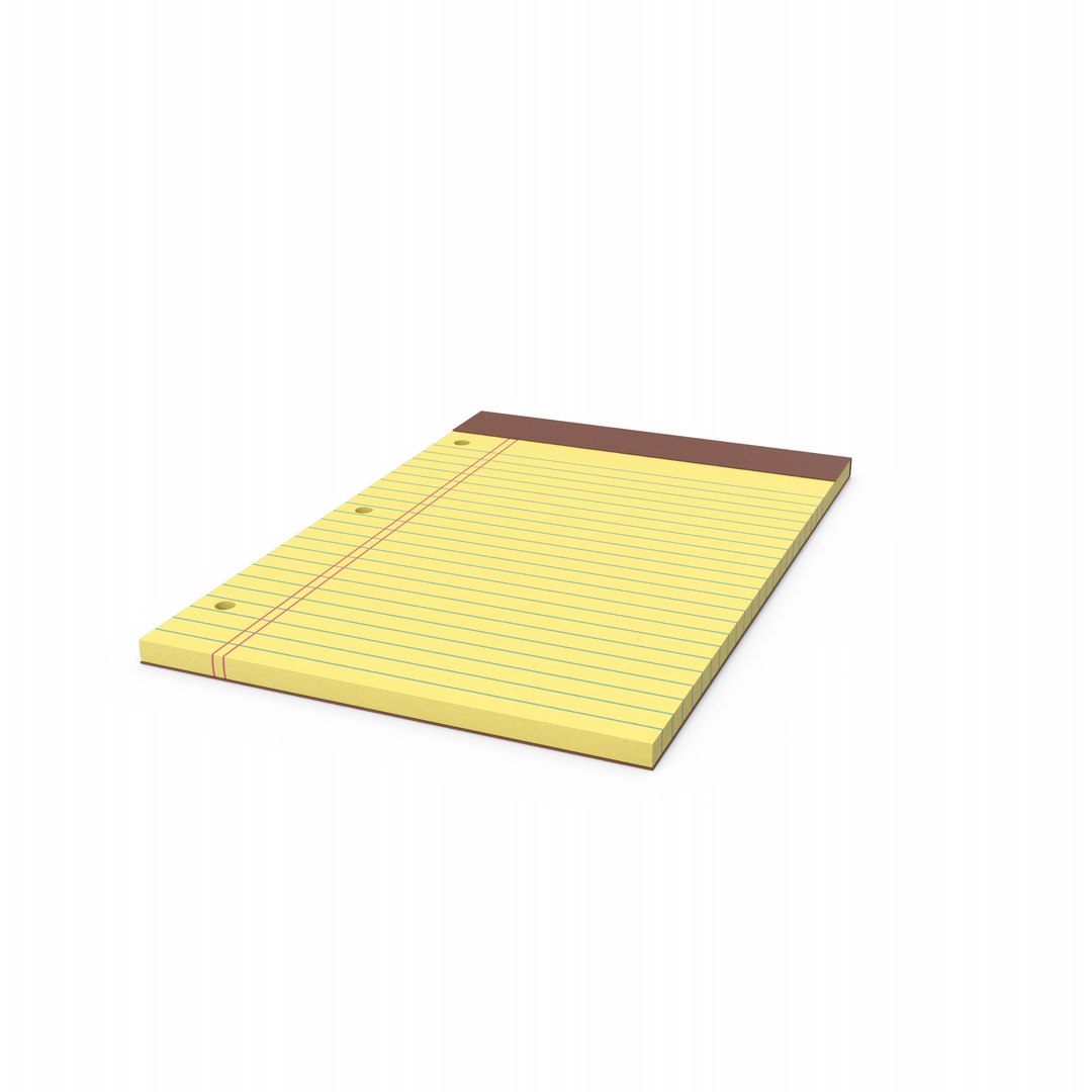 3D Legal Pad With Holes - TurboSquid 1848316