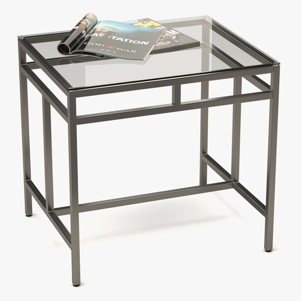 3D coffee table metal glass model